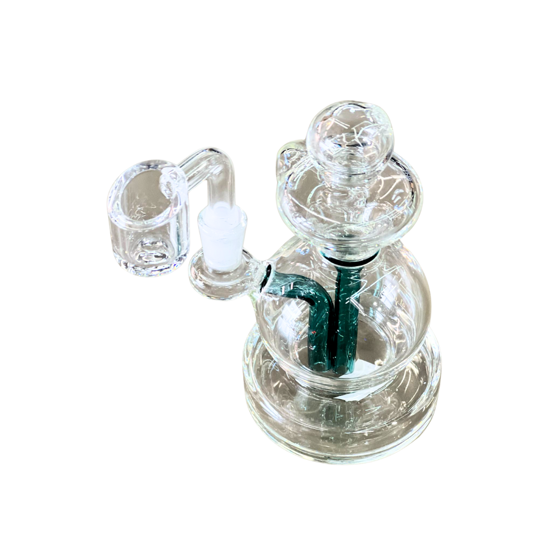 5” X 2.5 clear mini Recycler dab rig 10 mm Banger