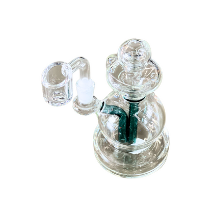 5” X 2.5 clear mini Recycler dab rig 10 mm Banger