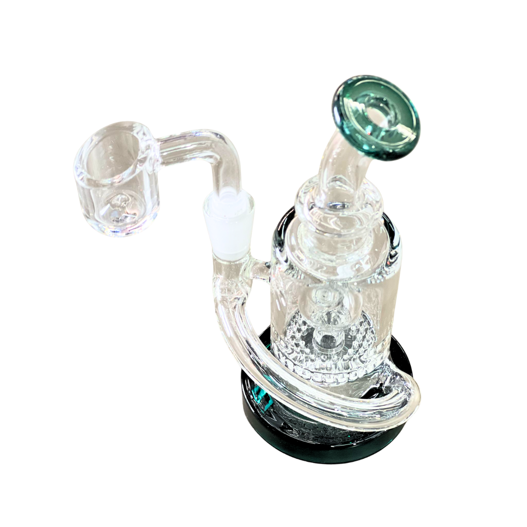 5” X 2.5 clear mini Recycler dab rig 10 mm Banger