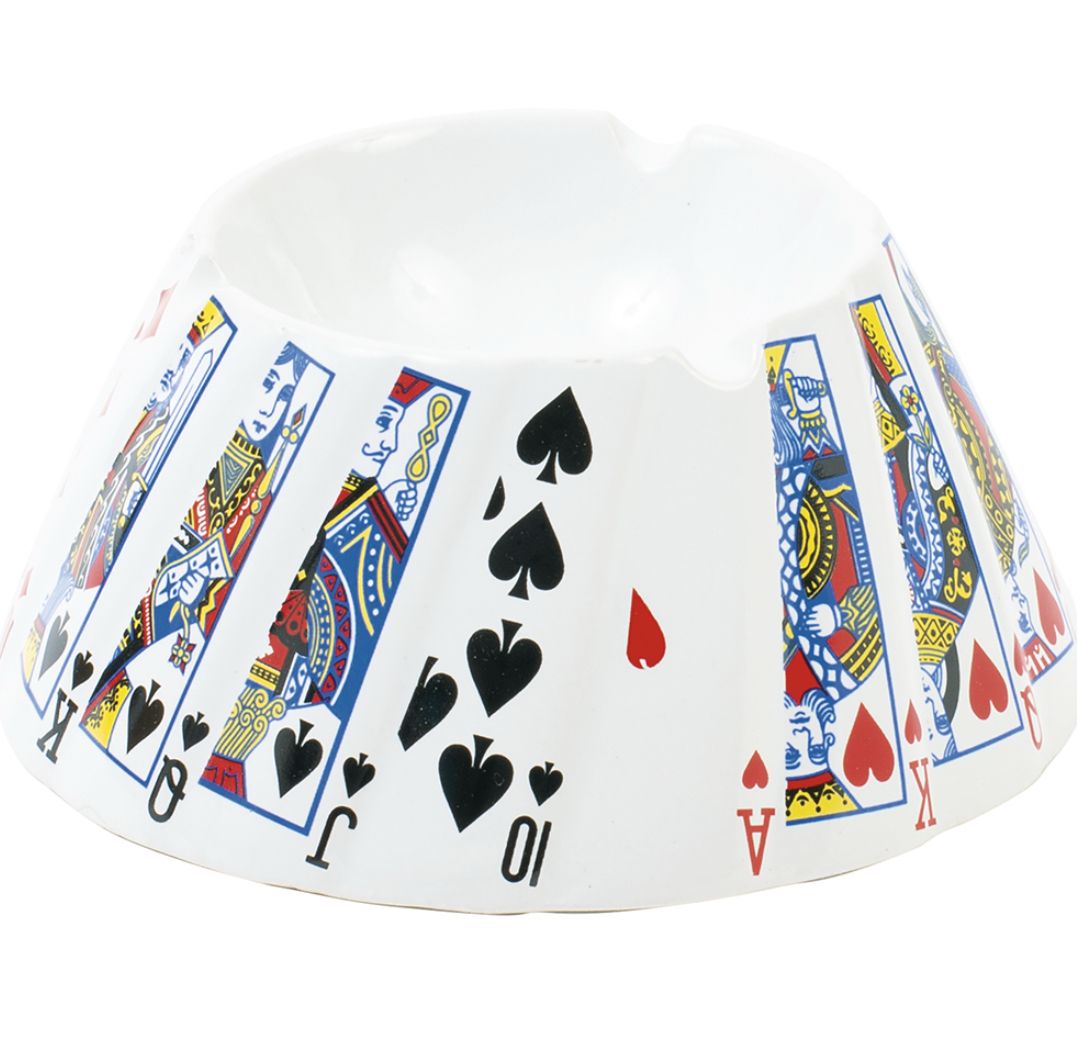 Playing card Ceramic Ashtray
