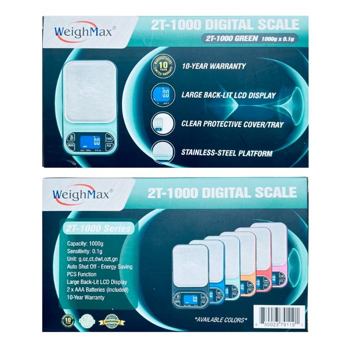 WEIGHTMAX 2T-1000 X 0.1G LED DIGITAL SCALE