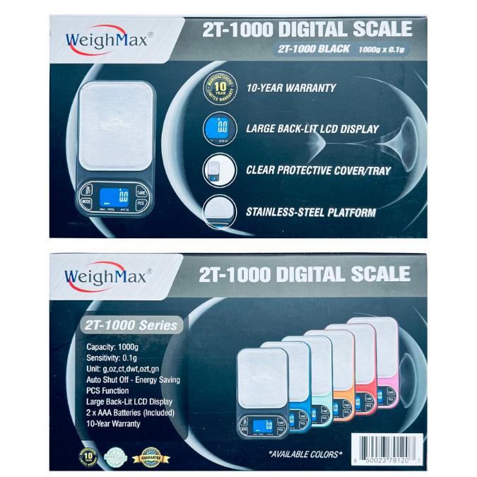 WEIGHTMAX 2T-1000 X 0.1G LED DIGITAL SCALE