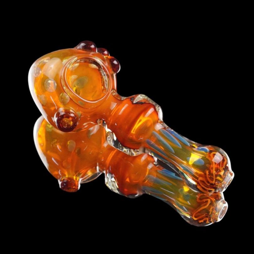 5" GOLDEN HONEY GLASS HAND PIPE