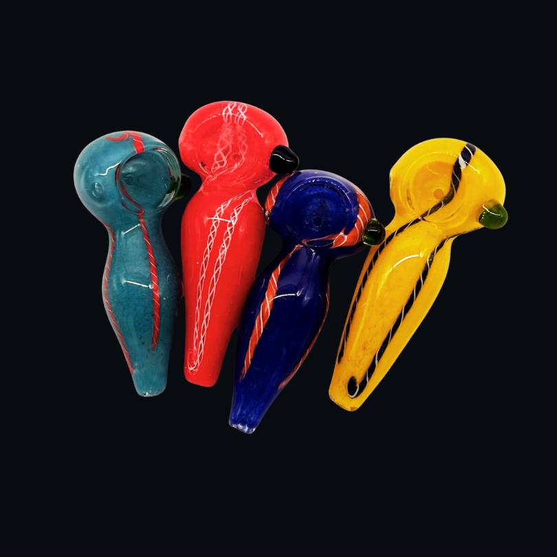 5" RIDDLES GLASS HAND PIPE