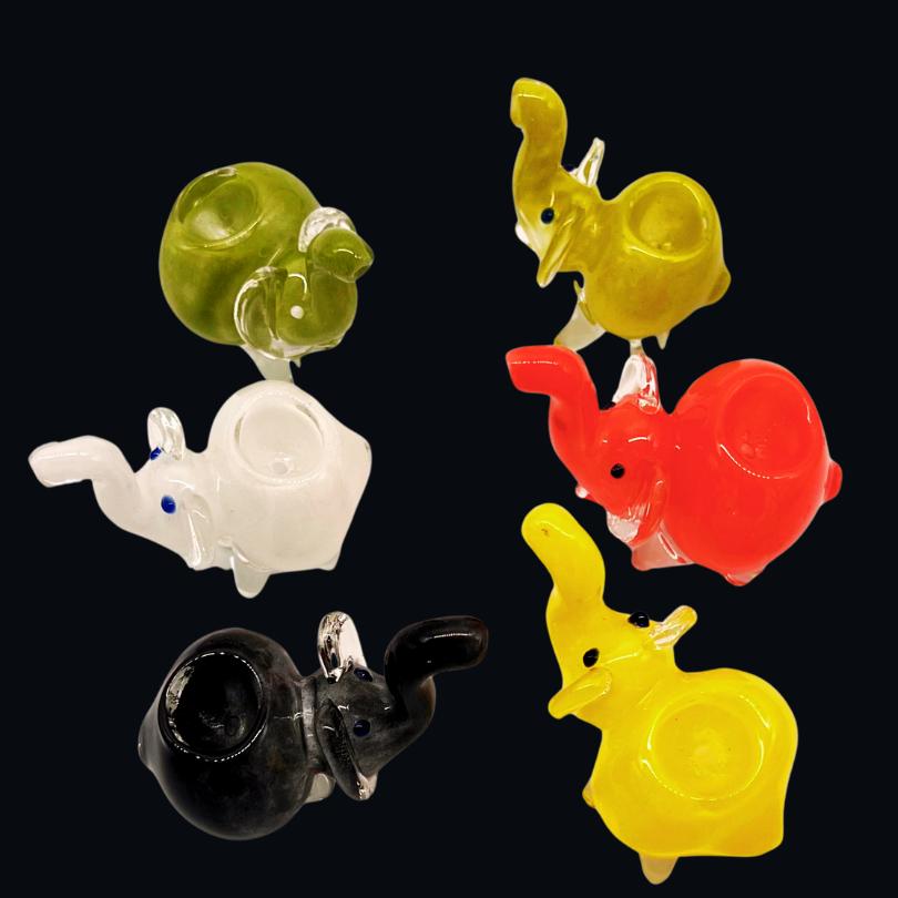 4" Elephant Glass Hand Pipe