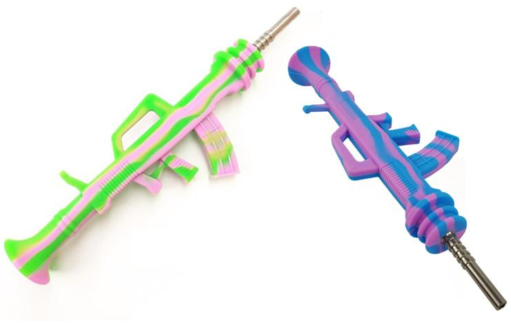 Gun Silicone Nectar Collector w/ Titanium Nail