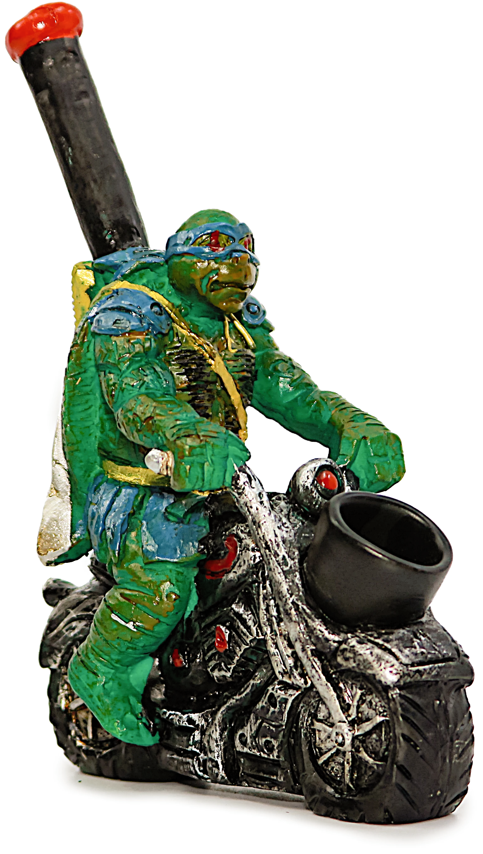 Resin Pipe Blue Masked Biker