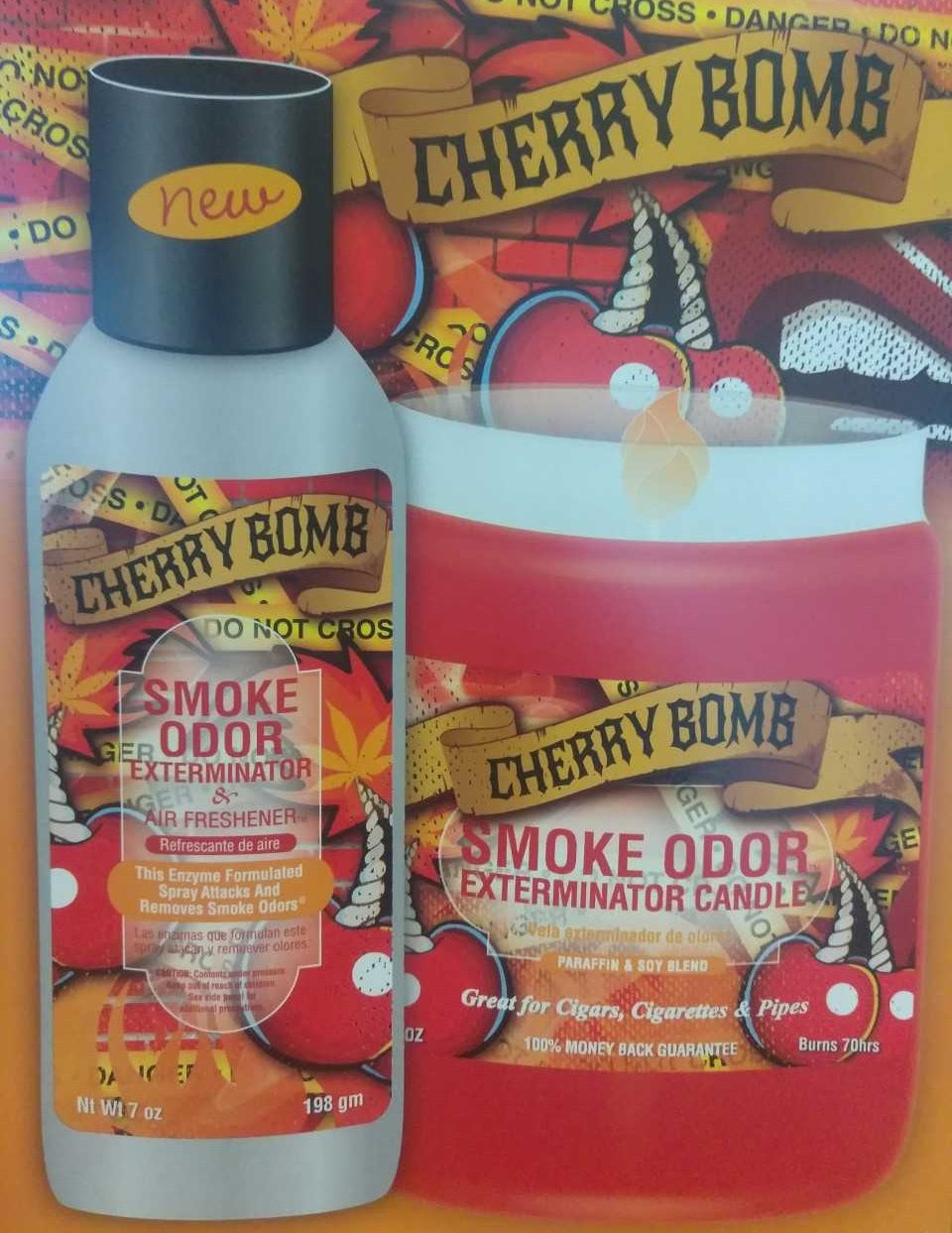 Smoke Odor Exterminator & Air Freshener Spray Cherry Bomb