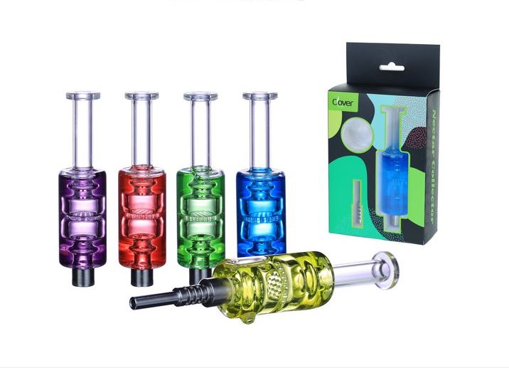 Clover Glass Nectar Collector Set Glycerin Filled Perc [NC-135]