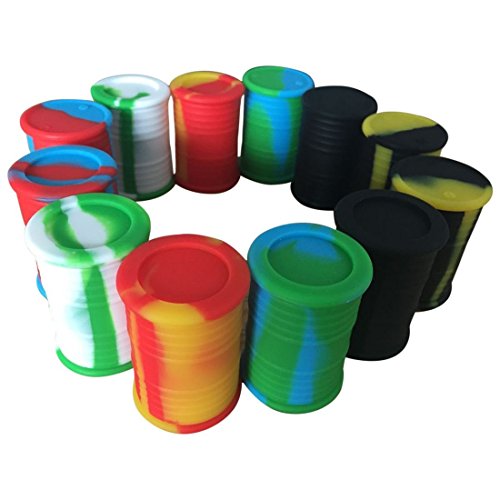 Ridged Barrel Silicone Container