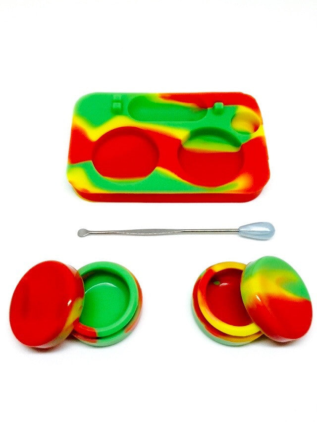 Silicone Container w/ Dab Tool + Stand