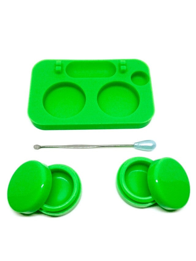 Silicone Container w/ Dab Tool + Stand