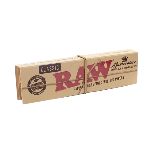 RAW - 1 1/4 Masterpiece Classic w/ Pre Rolled Tip (24 packs)