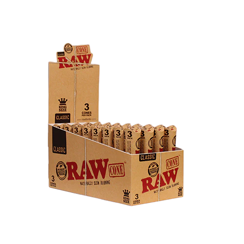 RAW - King Size Classic Pre-Roll Cone (3ct)