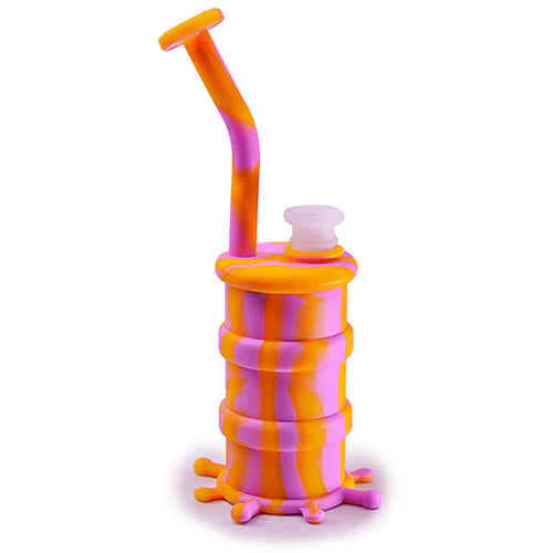 Silicone Water Pipe - Splattered Barrel