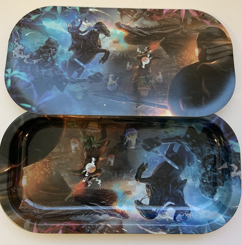 Rolling Tray with Magnetic Lid