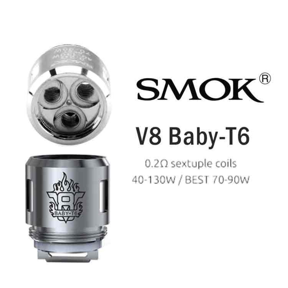 Smok TFV8 Baby T6 Coils (3ct)